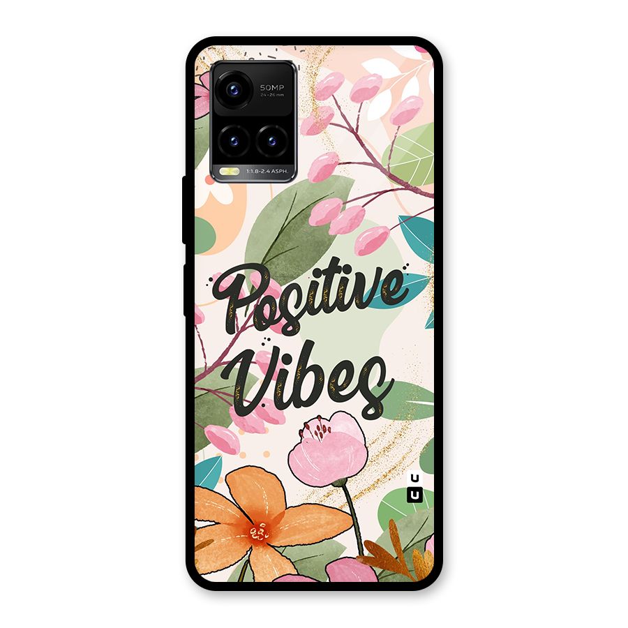 Positive Vibes Glass Back Case for Vivo Y21T