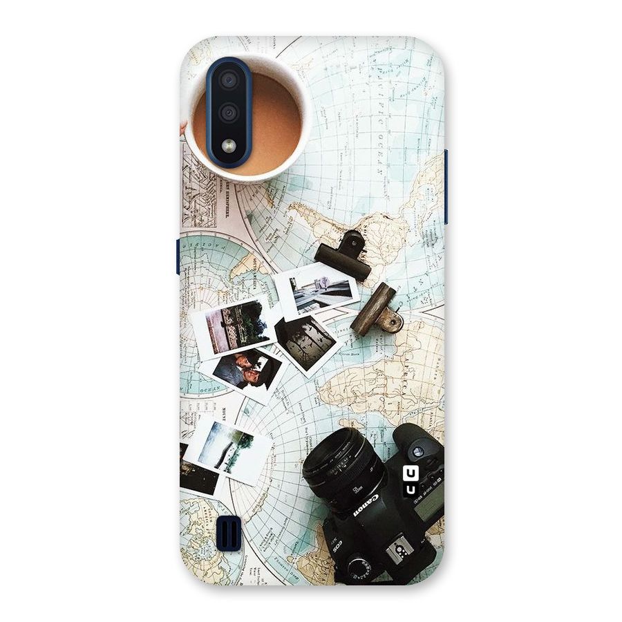 Post Stamps Travel Back Case for Galaxy M01