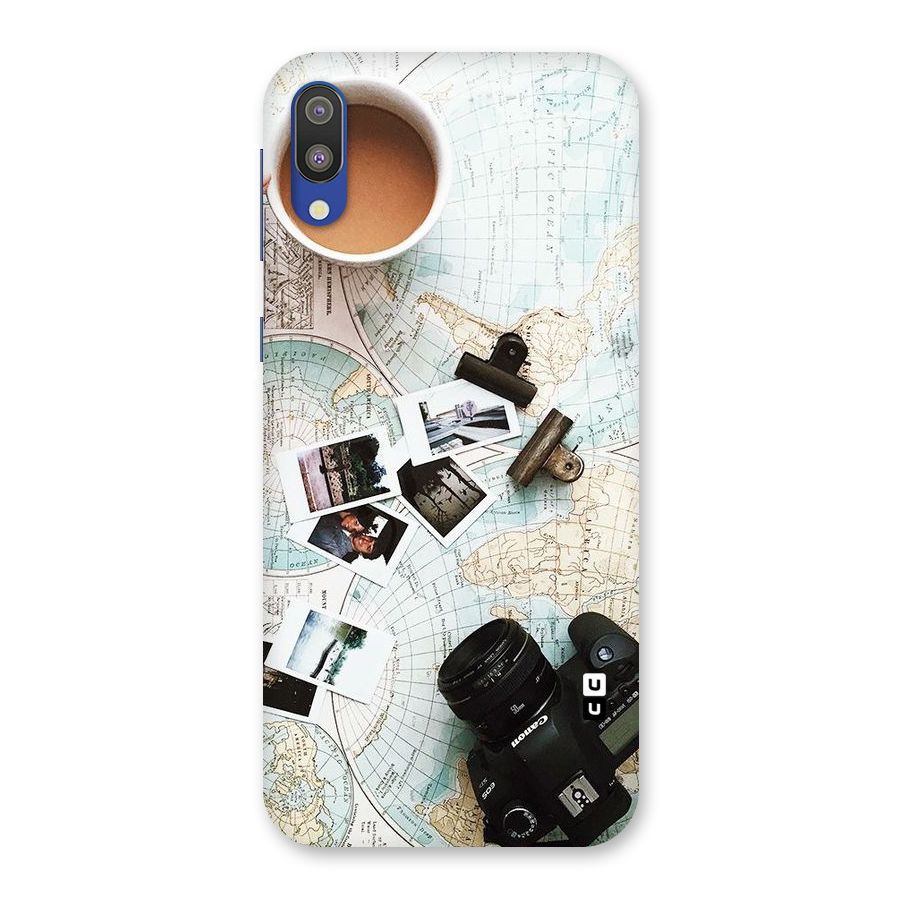 Post Stamps Travel Back Case for Galaxy M10