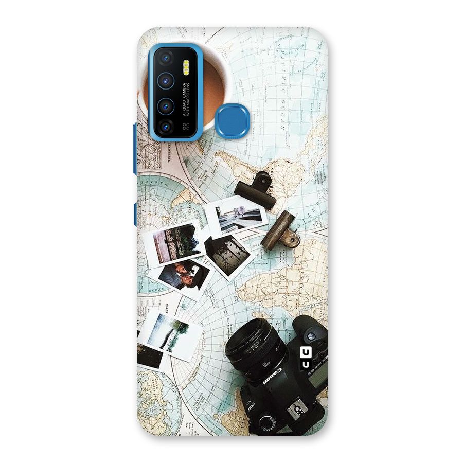 Post Stamps Travel Back Case for Infinix Hot 9