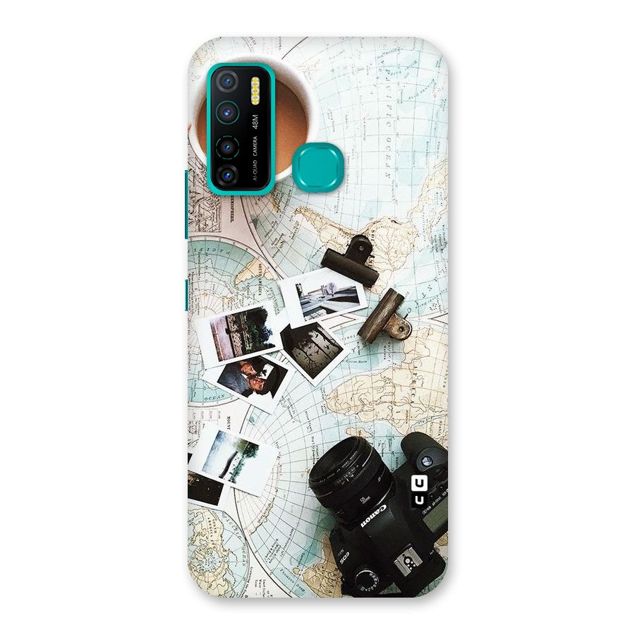 Post Stamps Travel Back Case for Infinix Hot 9 Pro