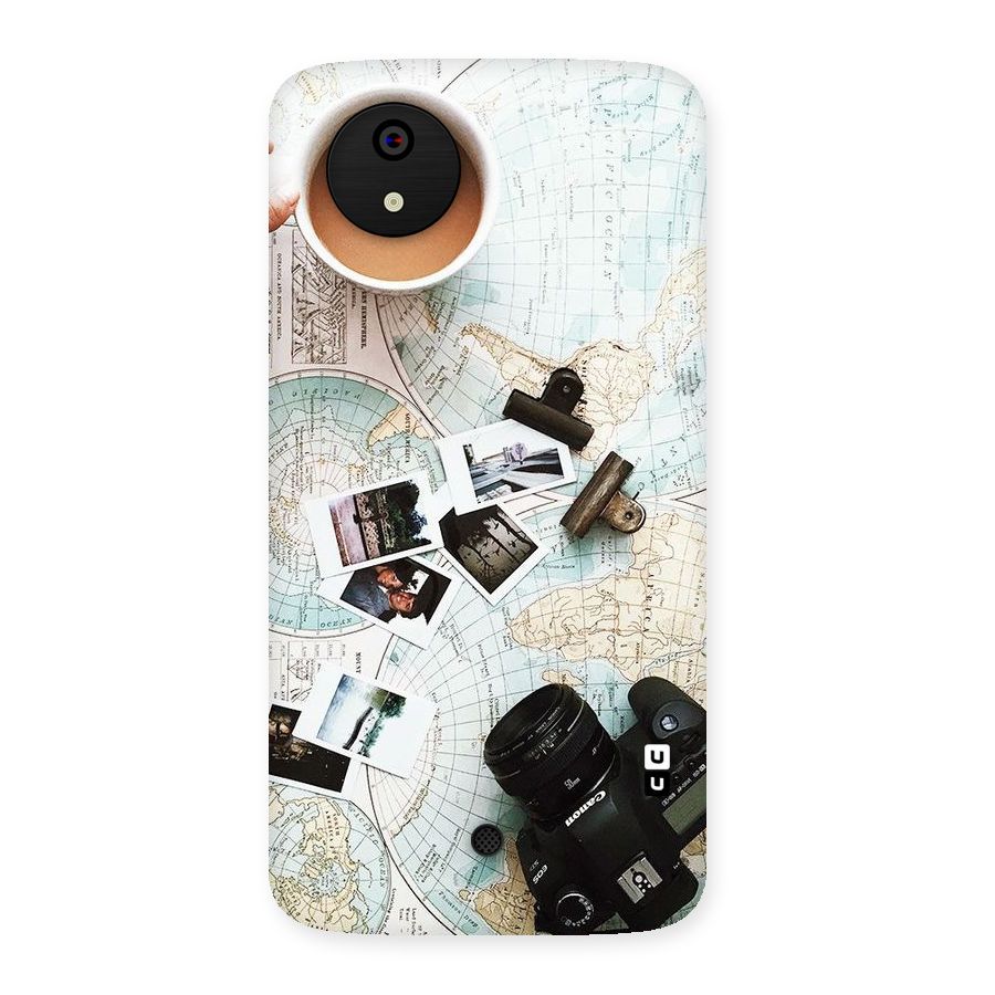 Post Stamps Travel Back Case for Micromax Canvas A1