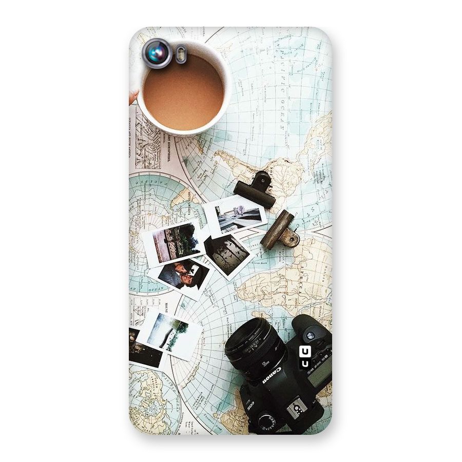 Post Stamps Travel Back Case for Micromax Canvas Fire 4 A107