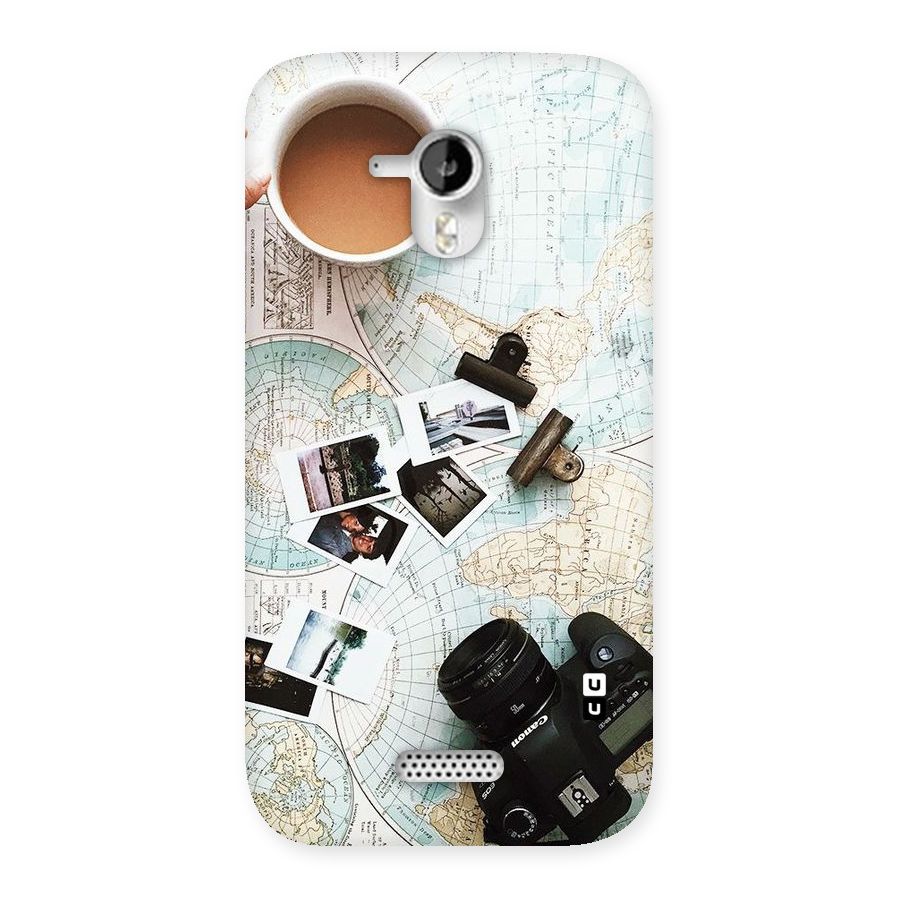 Post Stamps Travel Back Case for Micromax Canvas HD A116