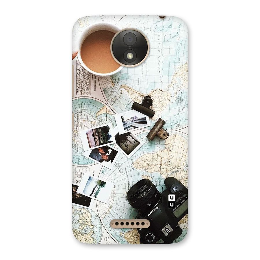 Post Stamps Travel Back Case for Moto C Plus