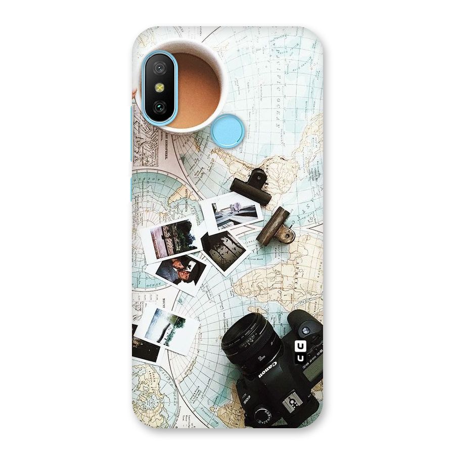 Post Stamps Travel Back Case for Redmi 6 Pro