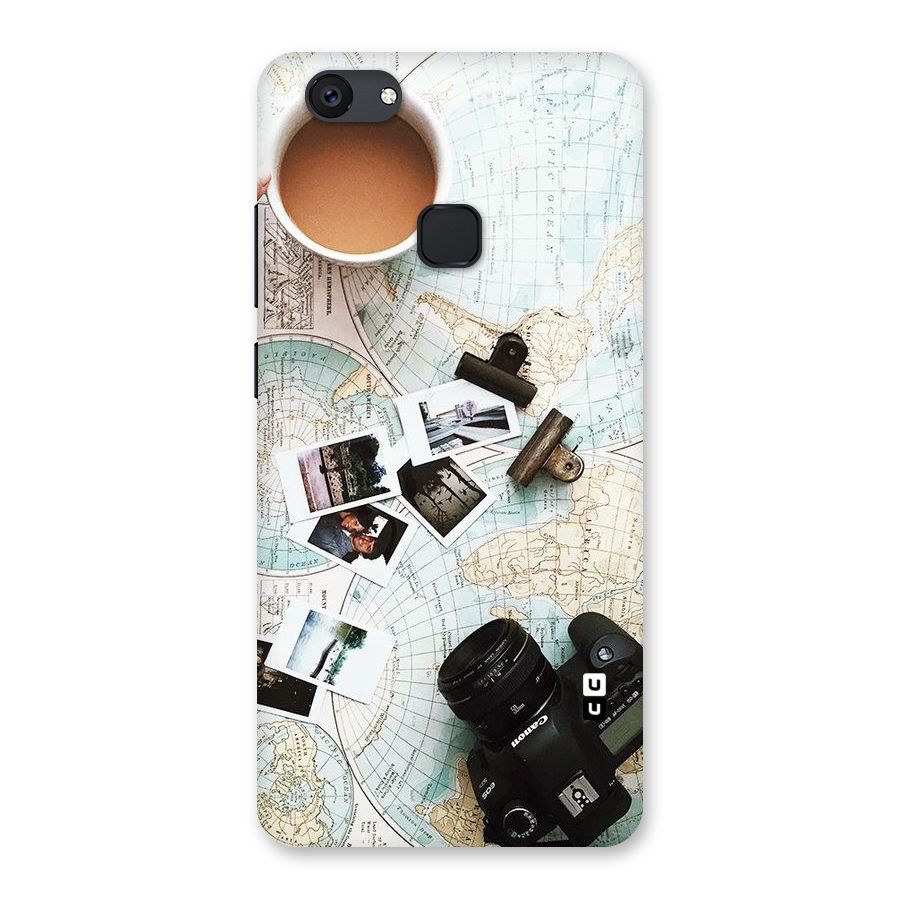 Post Stamps Travel Back Case for Vivo V7 Plus