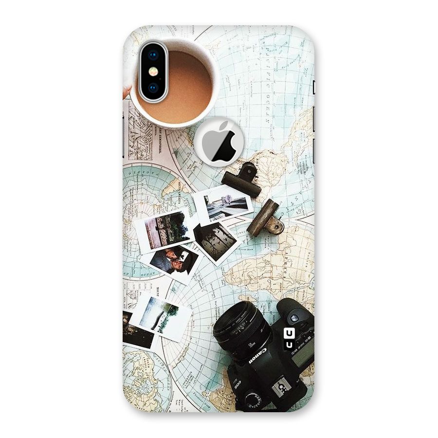 Post Stamps Travel Back Case for iPhone XS Logo Cut