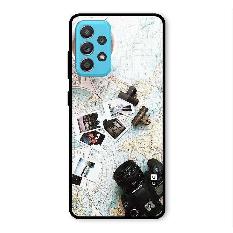 Post Stamps Travel Glass Back Case for Galaxy A52s 5G