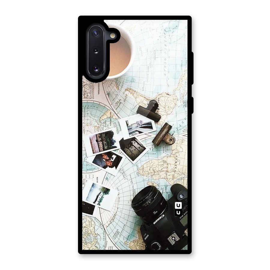 Post Stamps Travel Glass Back Case for Galaxy Note 10