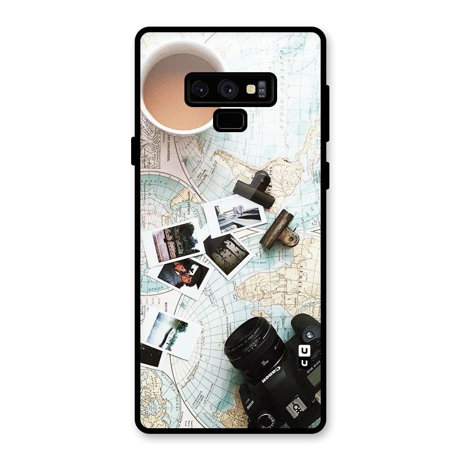 Post Stamps Travel Glass Back Case for Galaxy Note 9