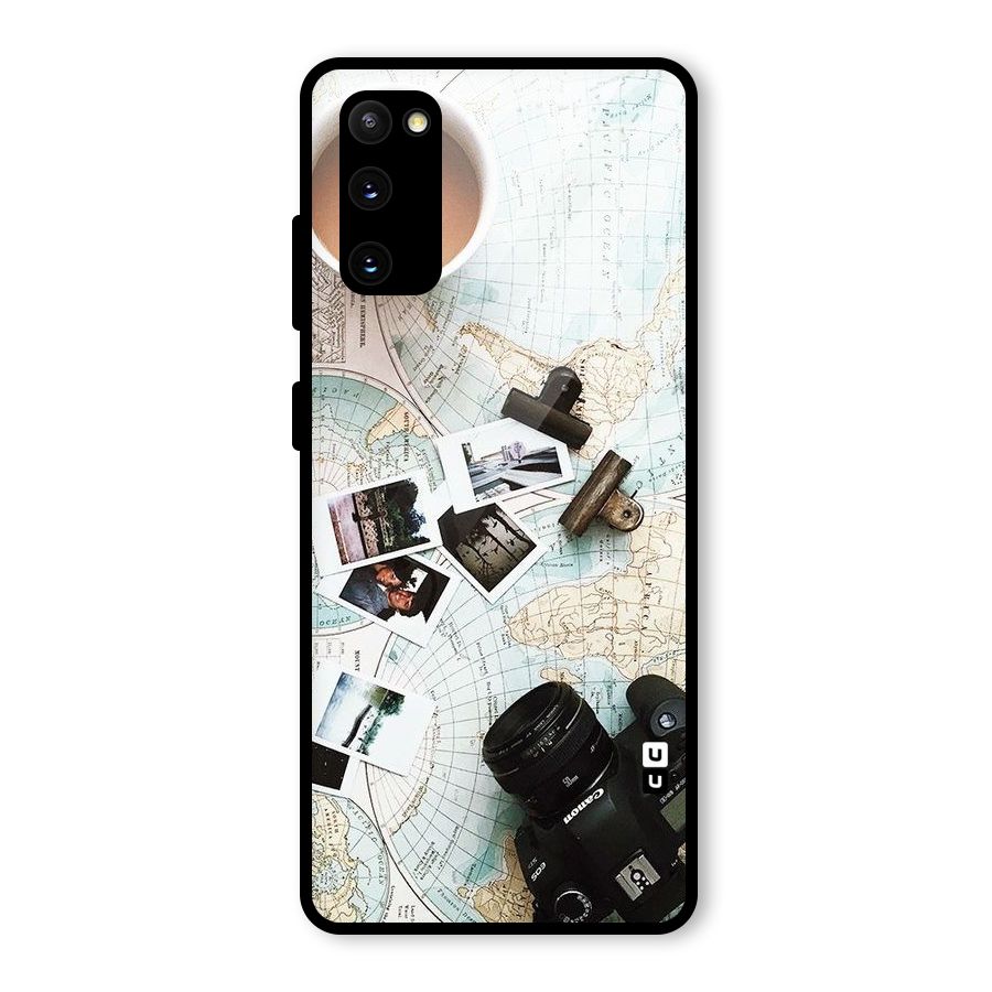 Post Stamps Travel Glass Back Case for Galaxy S20 FE