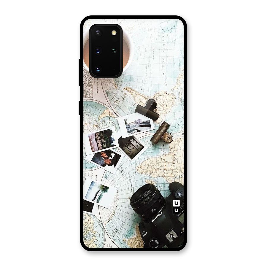 Post Stamps Travel Glass Back Case for Galaxy S20 Plus