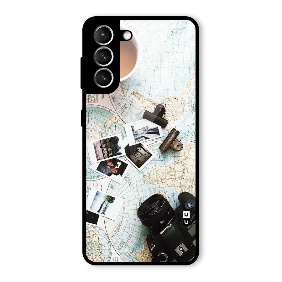 Post Stamps Travel Glass Back Case for Galaxy S21 5G