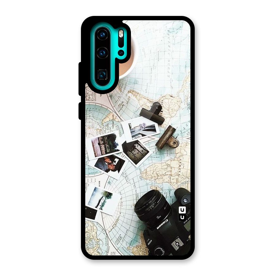 Post Stamps Travel Glass Back Case for Huawei P30 Pro