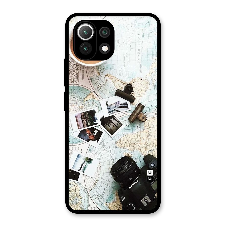 Post Stamps Travel Glass Back Case for Mi 11 Lite