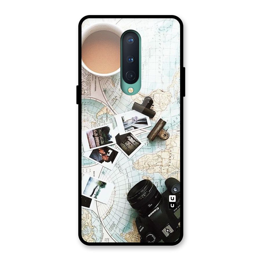 Post Stamps Travel Glass Back Case for OnePlus 8