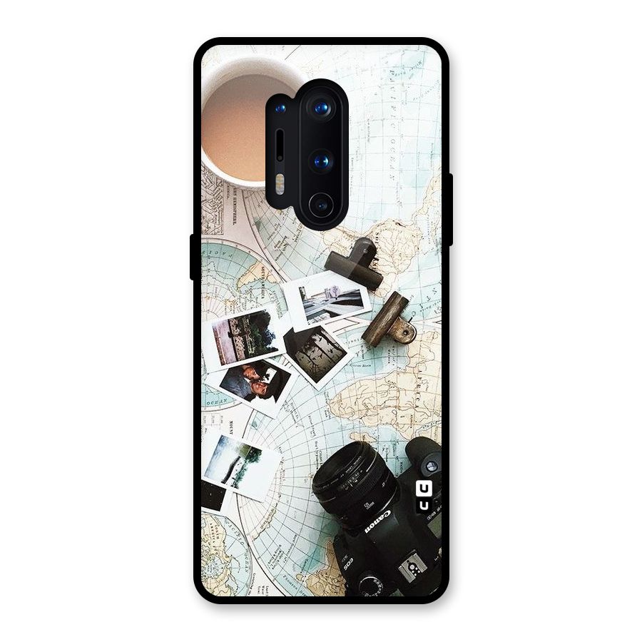 Post Stamps Travel Glass Back Case for OnePlus 8 Pro