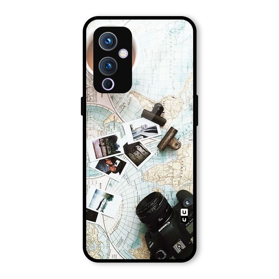 Post Stamps Travel Glass Back Case for OnePlus 9