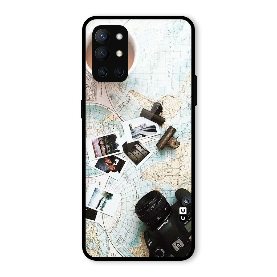 Post Stamps Travel Glass Back Case for OnePlus 9R