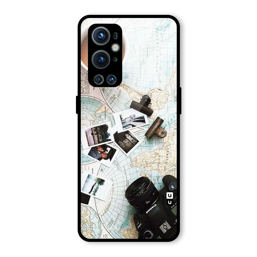 Post Stamps Travel Glass Back Case for OnePlus 9 Pro