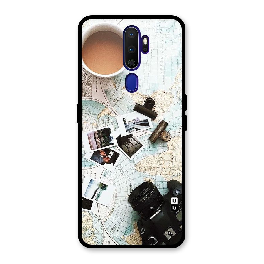 Post Stamps Travel Glass Back Case for Oppo A9 (2020)
