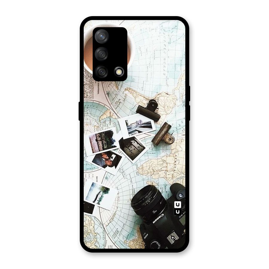 Post Stamps Travel Glass Back Case for Oppo F19