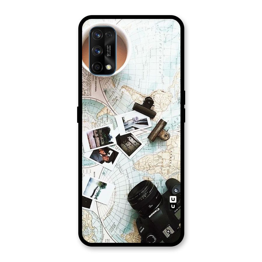 Post Stamps Travel Glass Back Case for Realme 7 Pro
