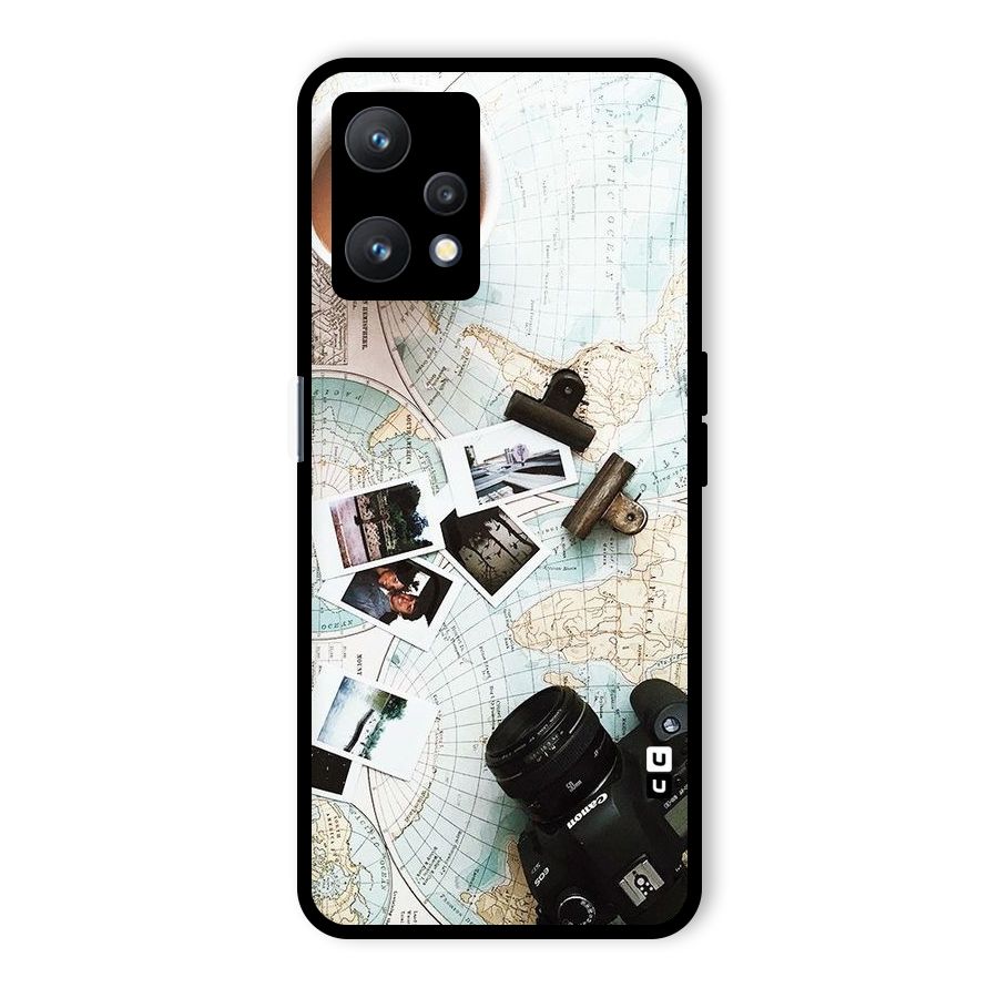 Post Stamps Travel Glass Back Case for Realme 9 Pro 5G