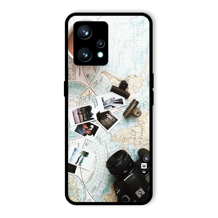 Post Stamps Travel Glass Back Case for Realme 9 Pro Plus 5G