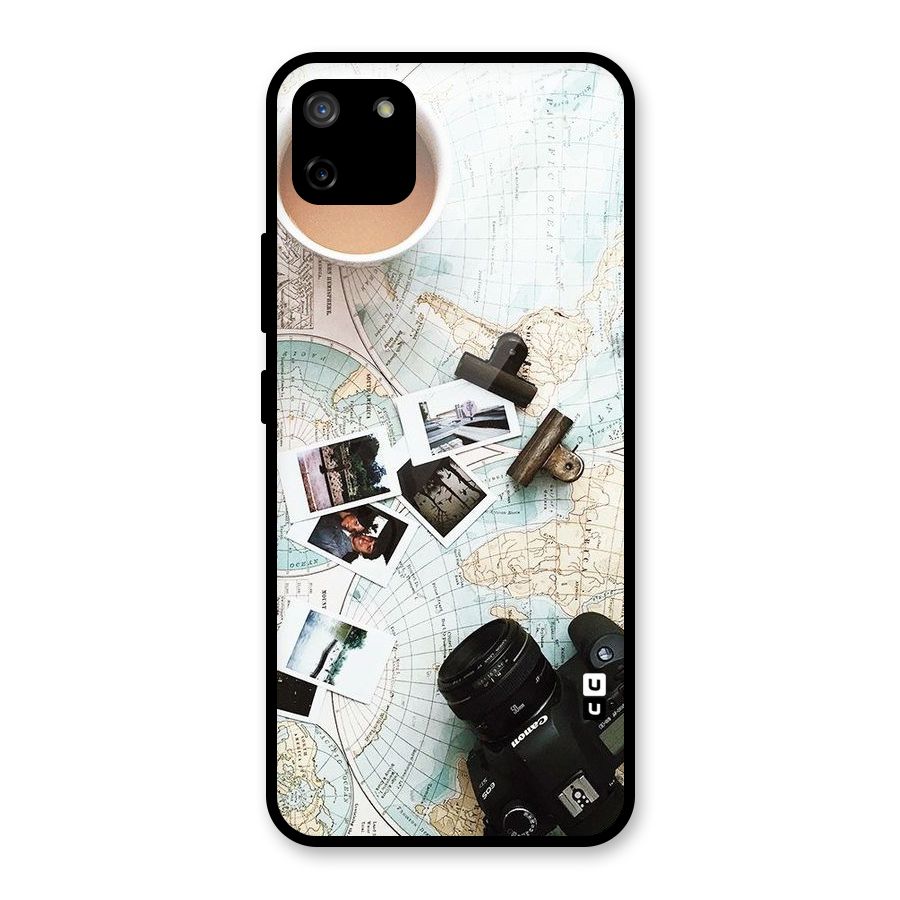 Post Stamps Travel Glass Back Case for Realme C11
