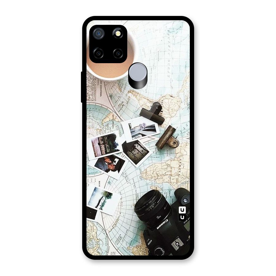 Post Stamps Travel Glass Back Case for Realme C12