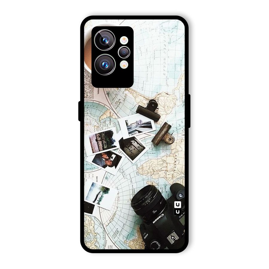 Post Stamps Travel Glass Back Case for Realme GT2 Pro