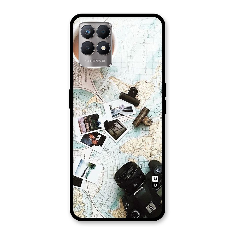 Post Stamps Travel Glass Back Case for Realme Narzo 50