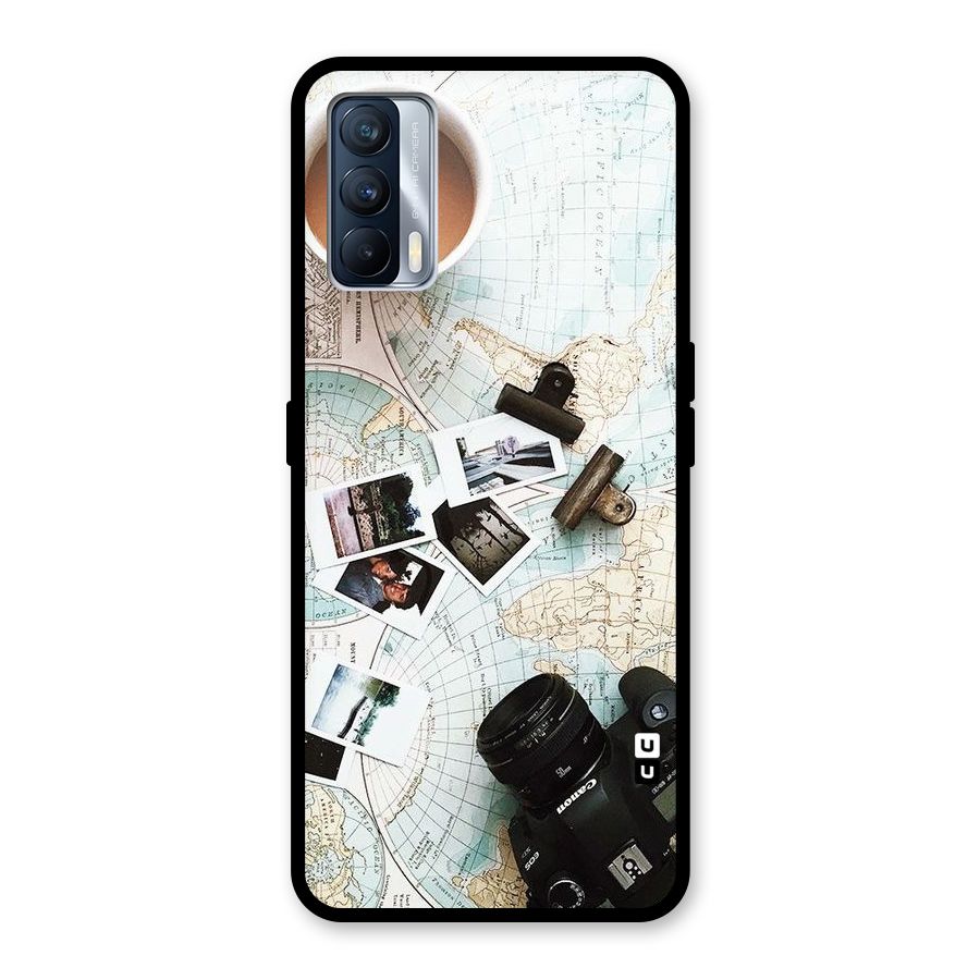 Post Stamps Travel Glass Back Case for Realme X7