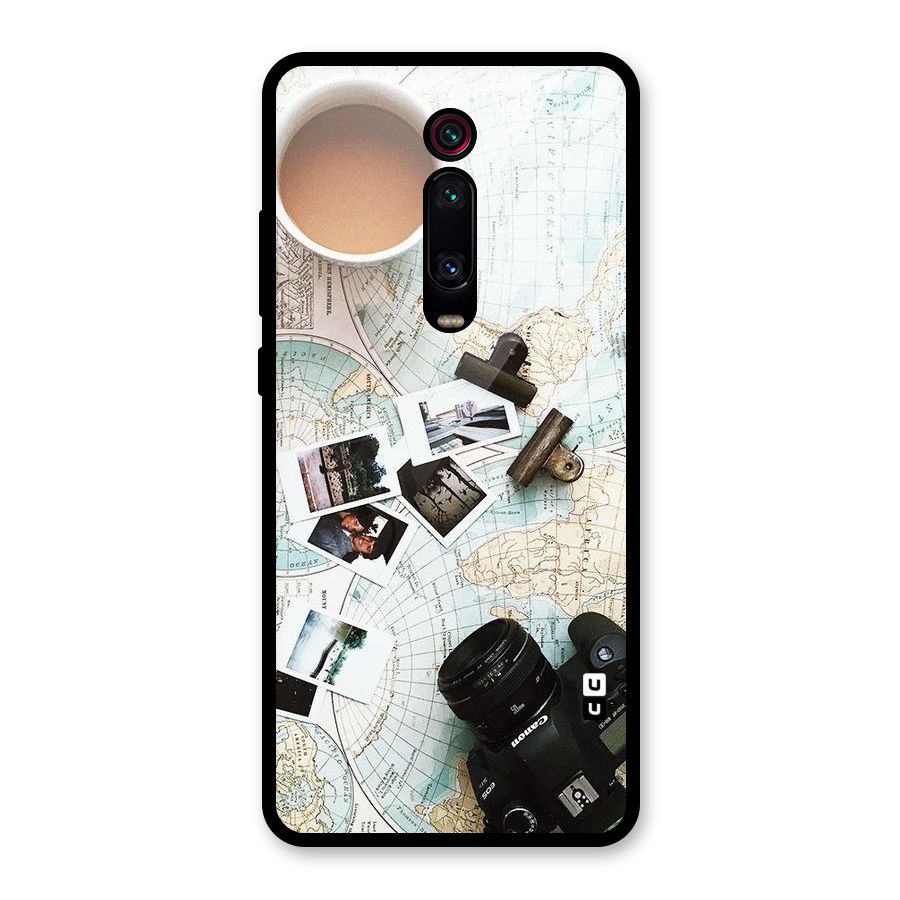 Post Stamps Travel Glass Back Case for Redmi K20 Pro