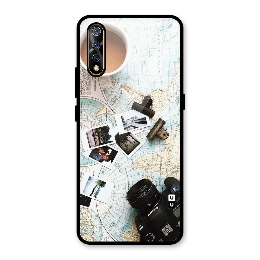 Post Stamps Travel Glass Back Case for Vivo S1