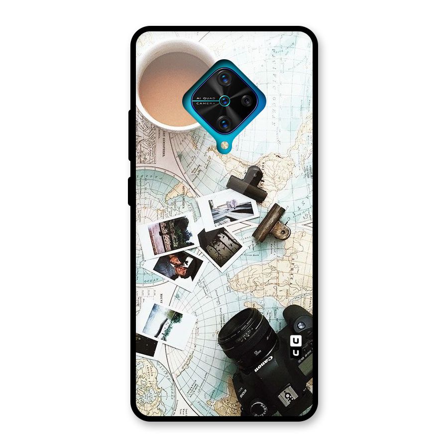 Post Stamps Travel Glass Back Case for Vivo S1 Pro