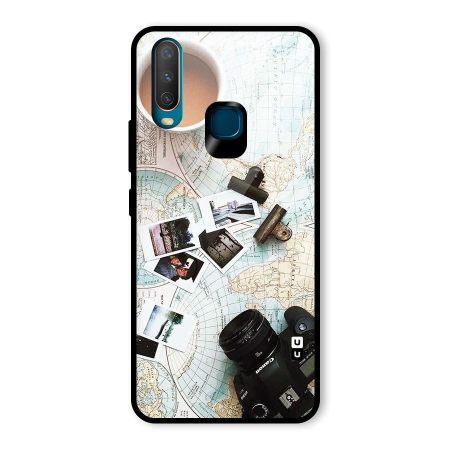 Post Stamps Travel Glass Back Case for Vivo U10