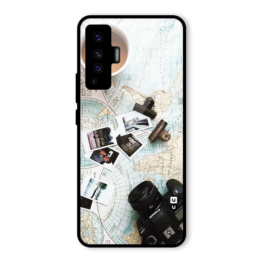 Post Stamps Travel Glass Back Case for Vivo X50