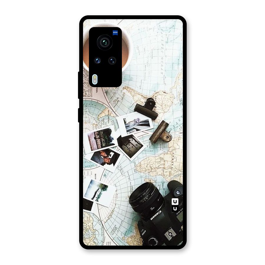 Post Stamps Travel Glass Back Case for Vivo X60 Pro