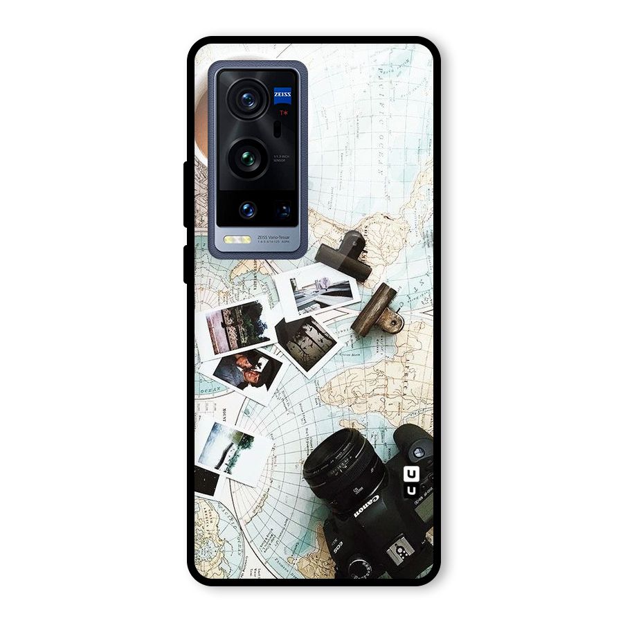 Post Stamps Travel Glass Back Case for Vivo X60 Pro Plus