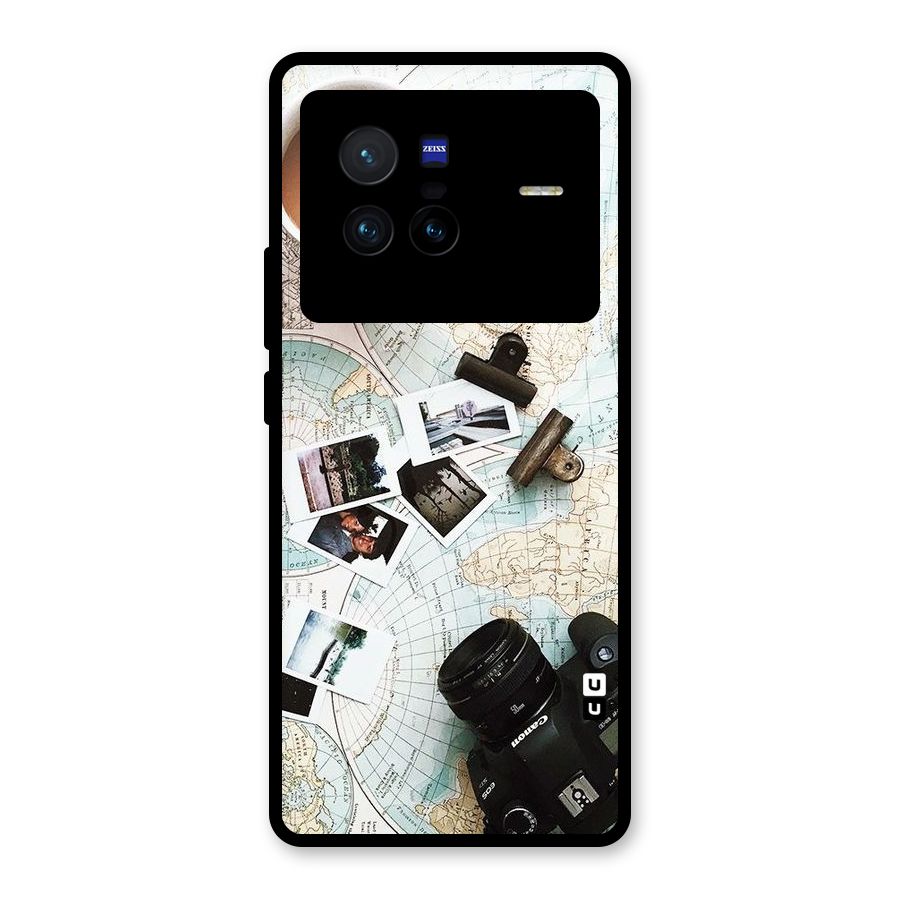 Post Stamps Travel Glass Back Case for Vivo X80