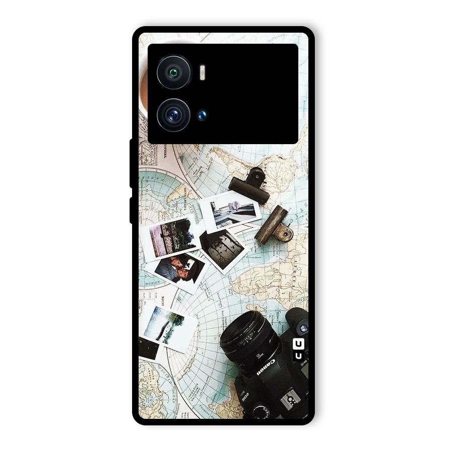 Post Stamps Travel Glass Back Case for Vivo iQOO 9 Pro