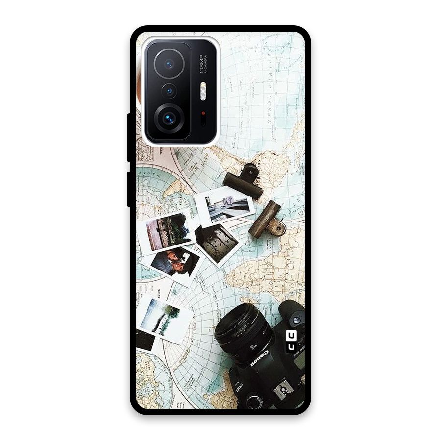 Post Stamps Travel Glass Back Case for Xiaomi 11T Pro