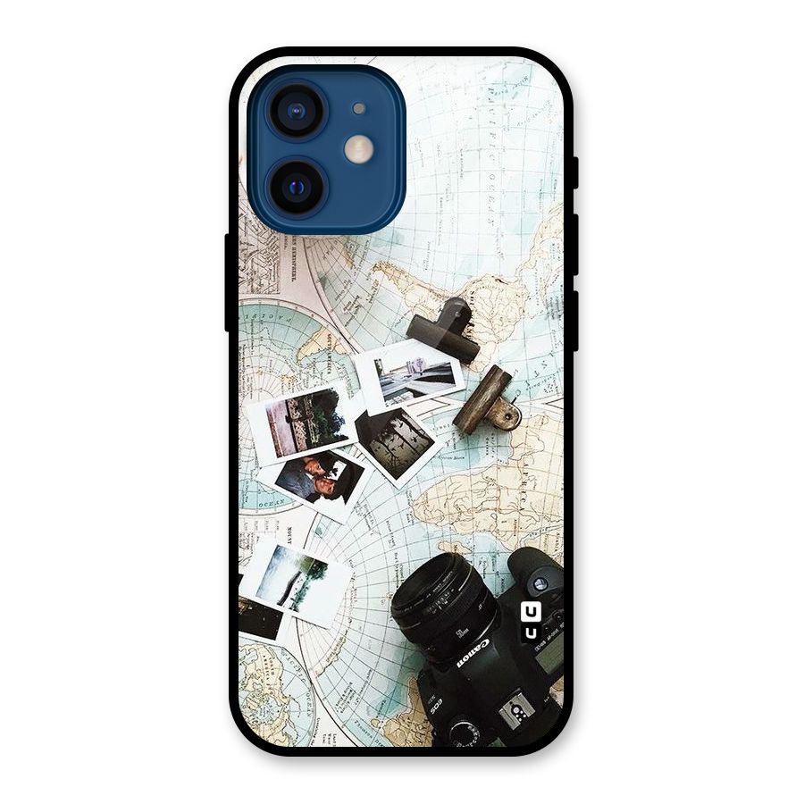 Post Stamps Travel Glass Back Case for iPhone 12 Mini
