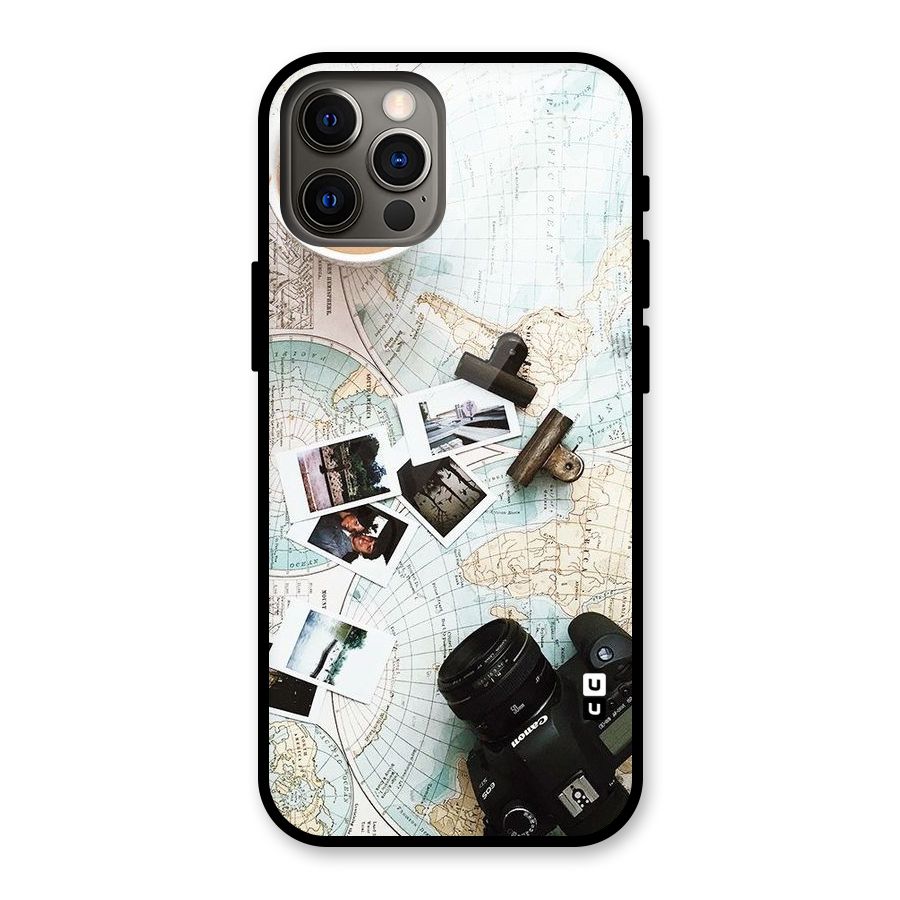 Post Stamps Travel Glass Back Case for iPhone 12 Pro