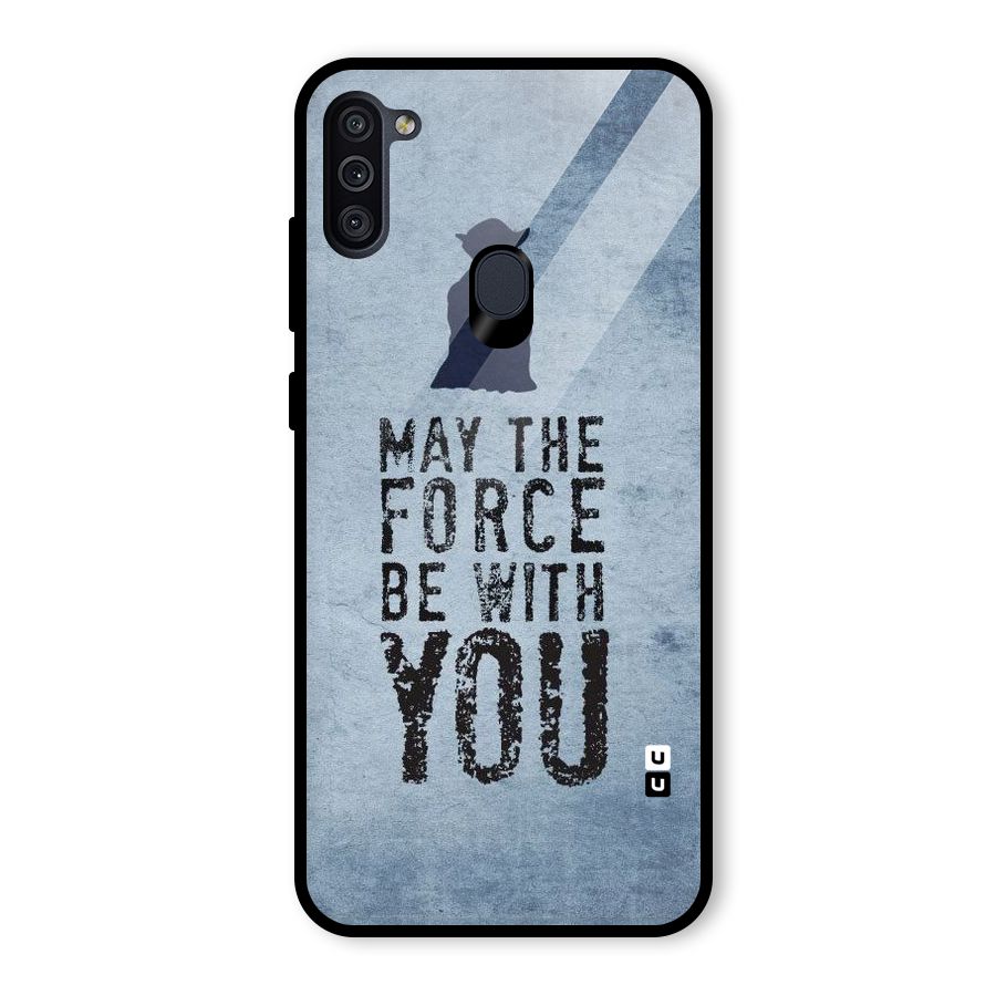 Power With You Glass Back Case for Galaxy M11