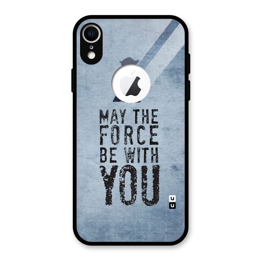 Power With You Glass Back Case for iPhone XR Logo Cut