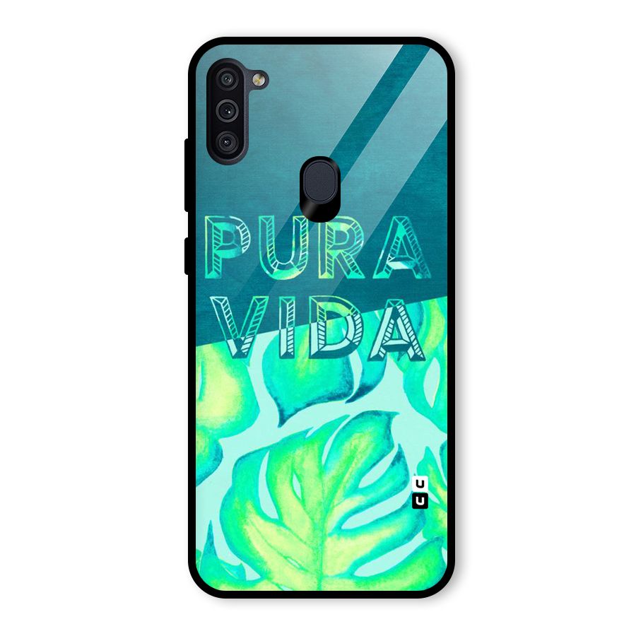 Pre Vida Glass Back Case for Galaxy M11